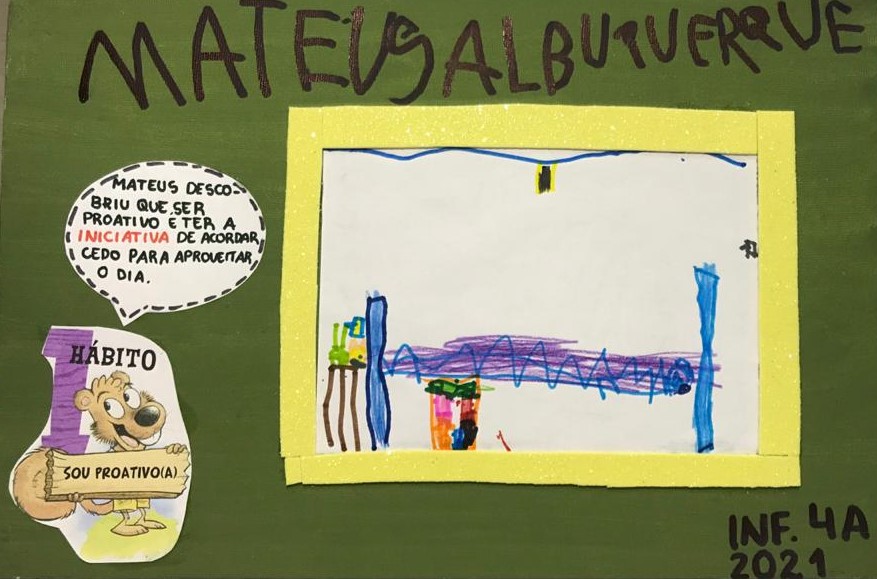 MATEUS ALBUQUERQUE MELO VIDAL CRUZ - MATEUS DESCOBRIU QUE SER PROATIVO É TER A INICIATIVA DE ACORDAR CEDO PARA APROVEITAR O DIA.